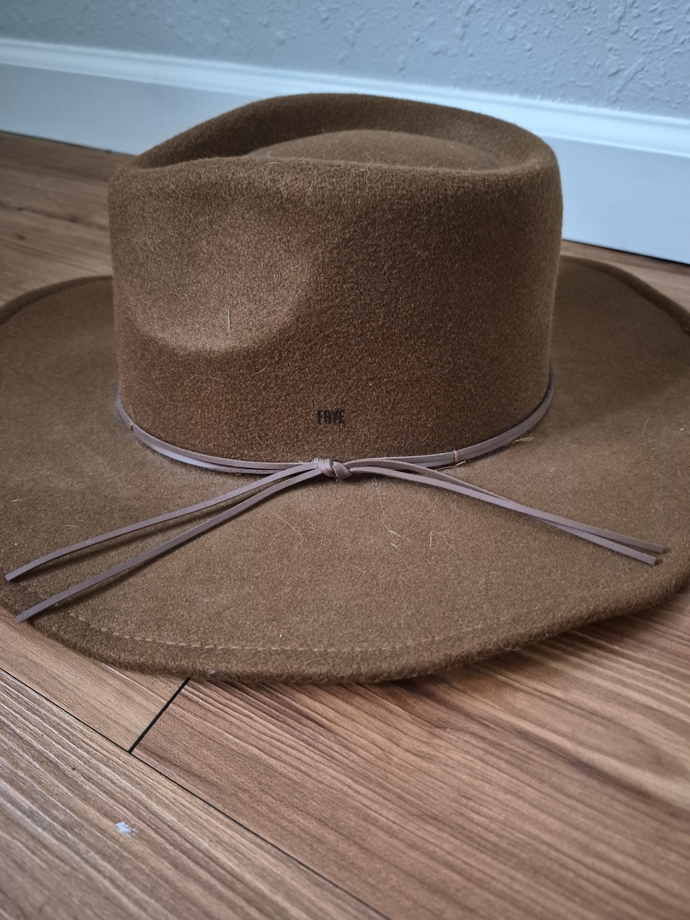 Frye Brown Wool Felt Ranch Hat Flexible Brim